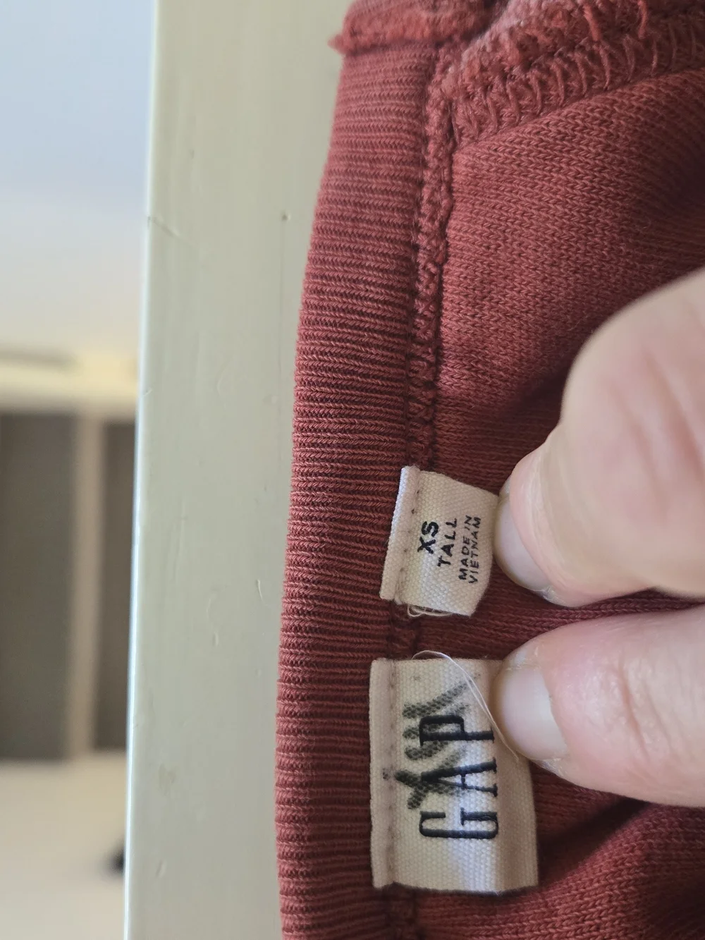 GAP Washed Rust Long-Sleeve Sweatshirt Dress